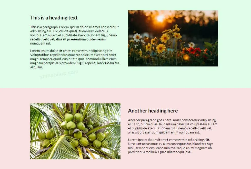 2 column layout