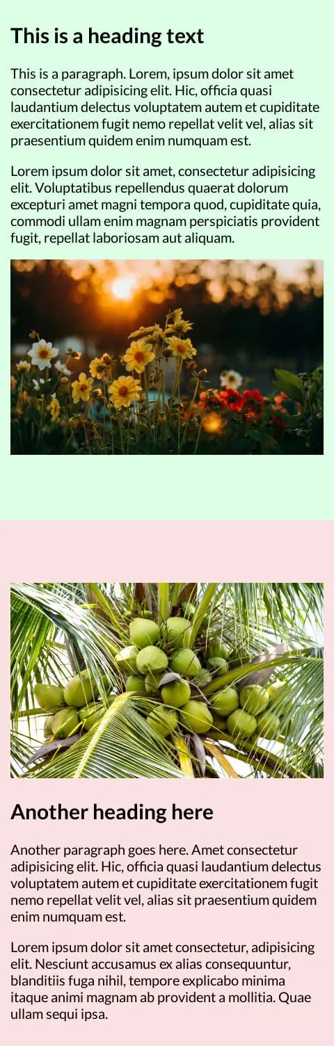2 column layout on mobile