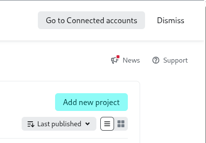Add a new project on netlify
