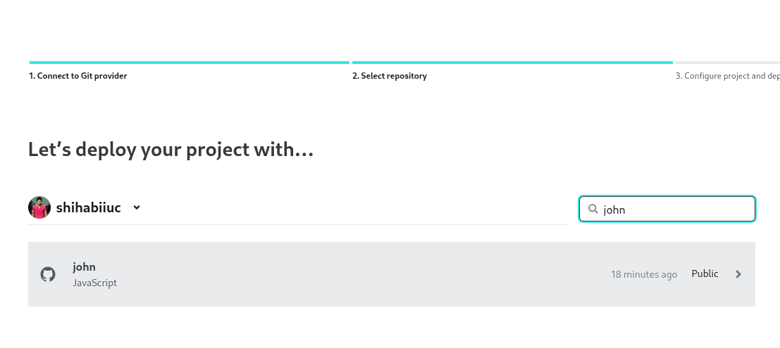 Adding github repository to netlity