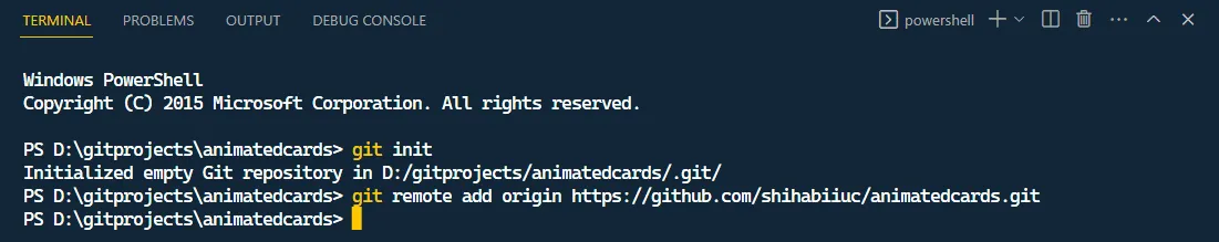 Adding git remote origin url