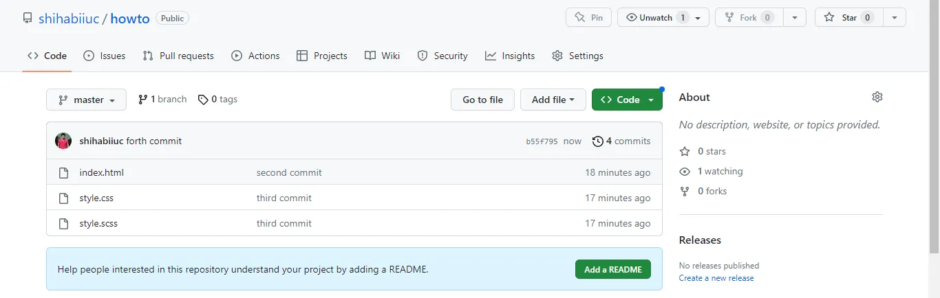 Remote origin URL (GitHub Repository) after removing a file from last commit