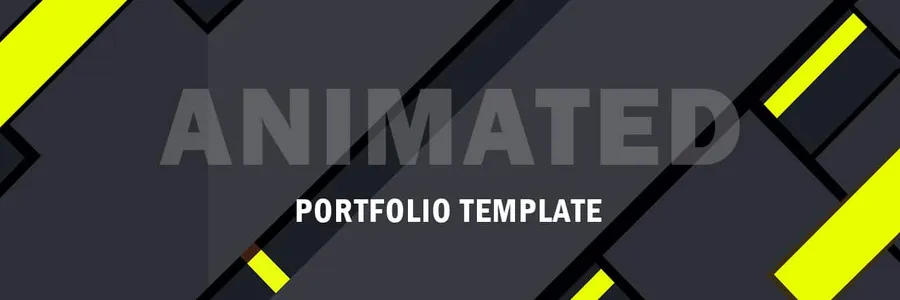 Animated portfolio template