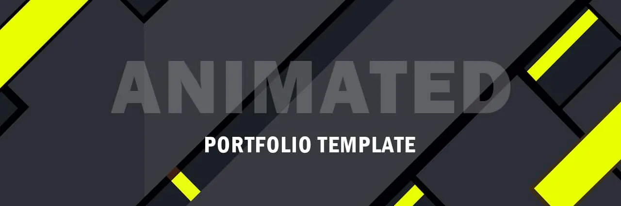 Animated portfolio template