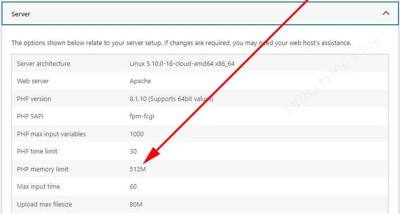 How to check the PHP memory limit on WordPress dashboard