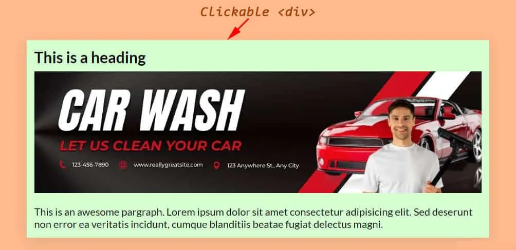 I made this entire div a clickable link