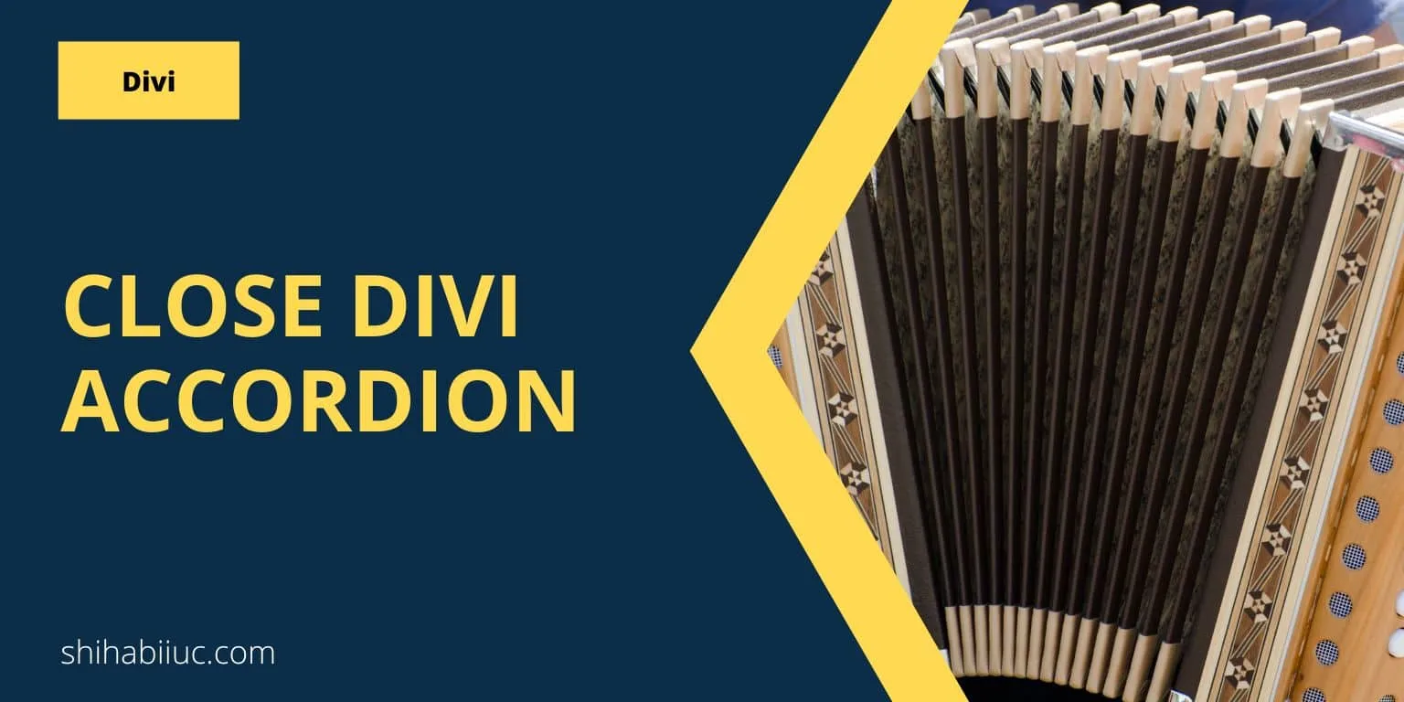 Close Divi accordion