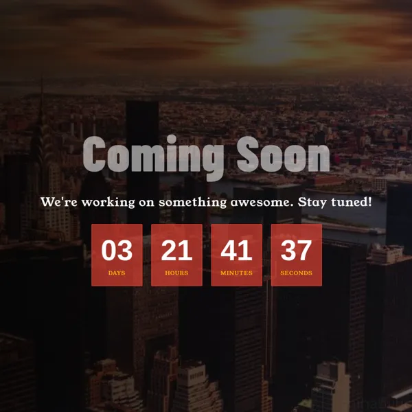 How to create a static coming soon page?