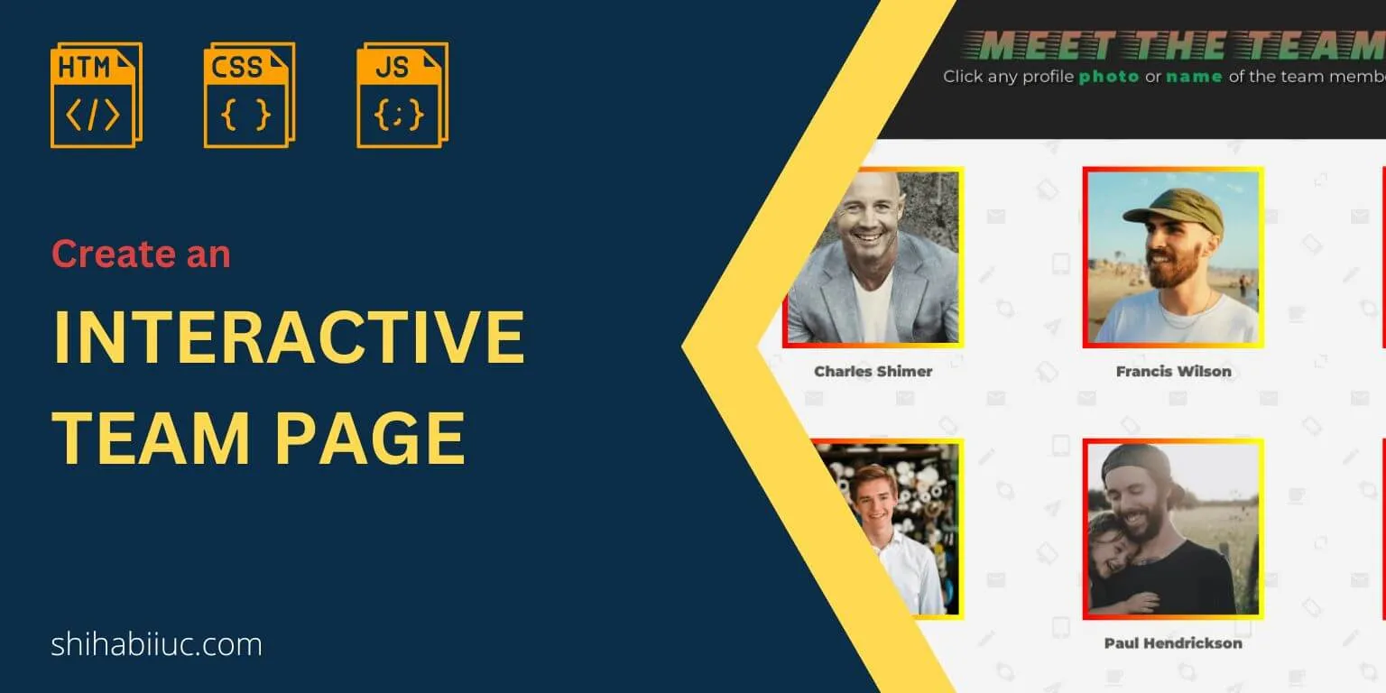 Create an interactive team page