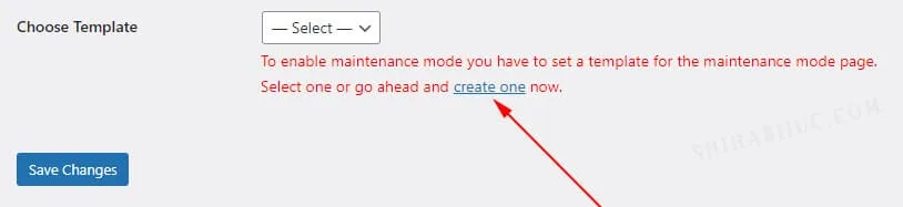 Link to create new template in Elementor