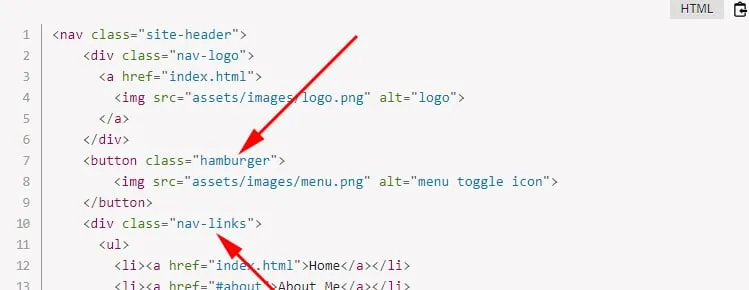 CSS classes in HTML