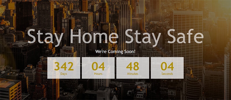 Elementor coming soon page template