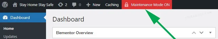 Elementor maintenance mode is on