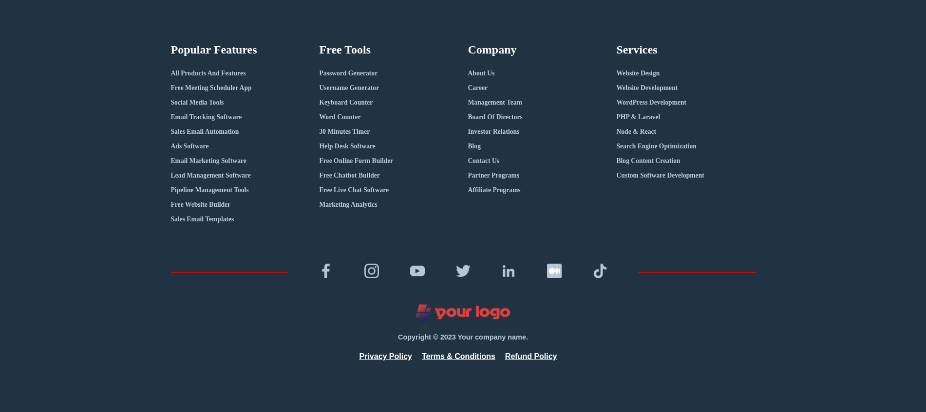 Footer example