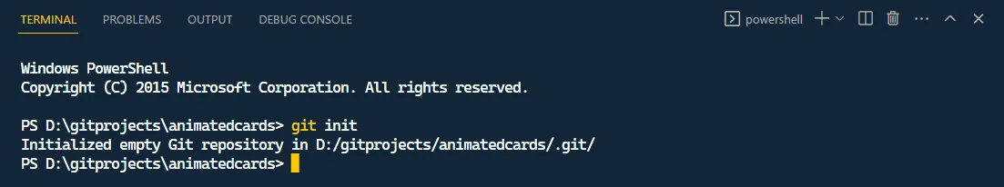 git init, initiate empty Git repository