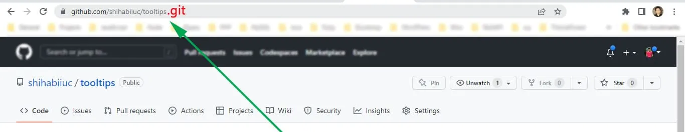 Git remote URL