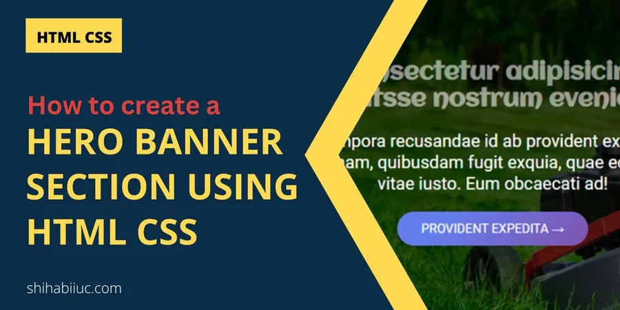How to create a hero banner image using HTML & CSS