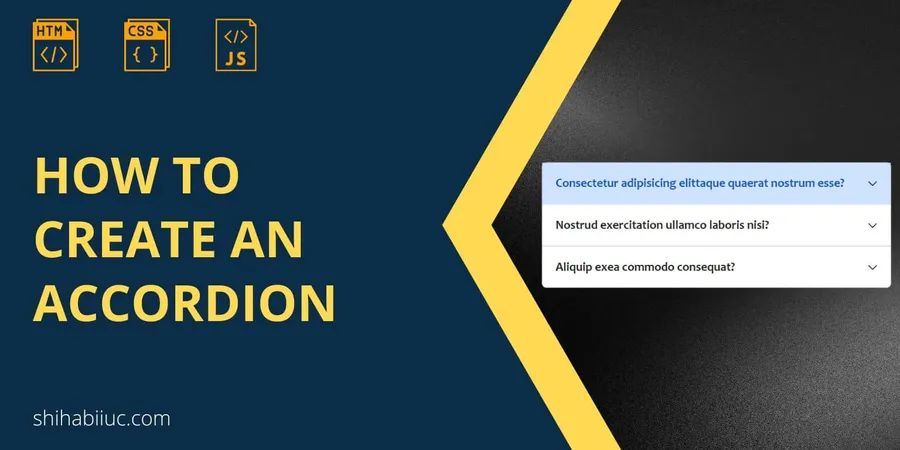 How to create an accordion with HTML, CSS, and JavaScript