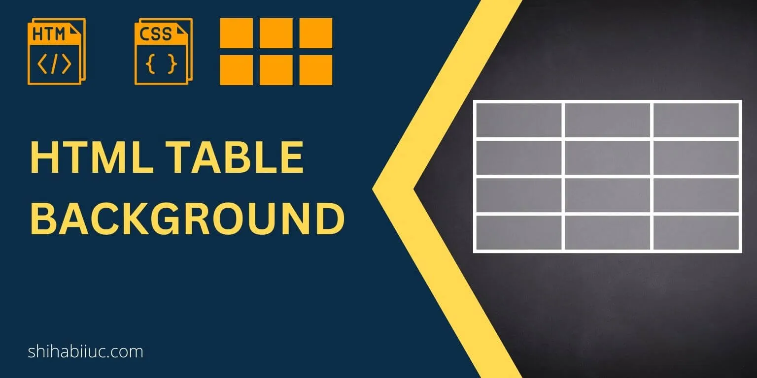 HTML table background