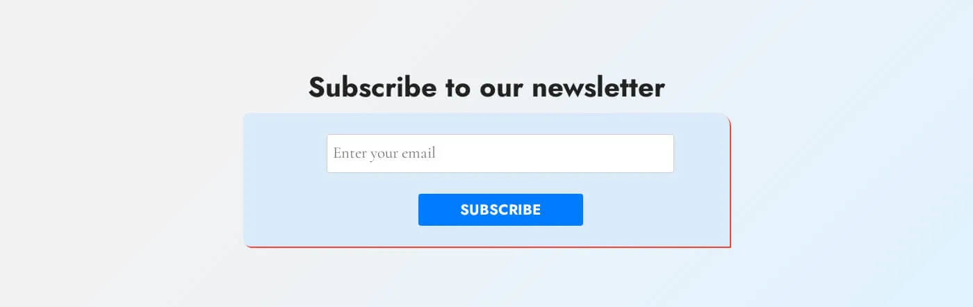Landing page optin form