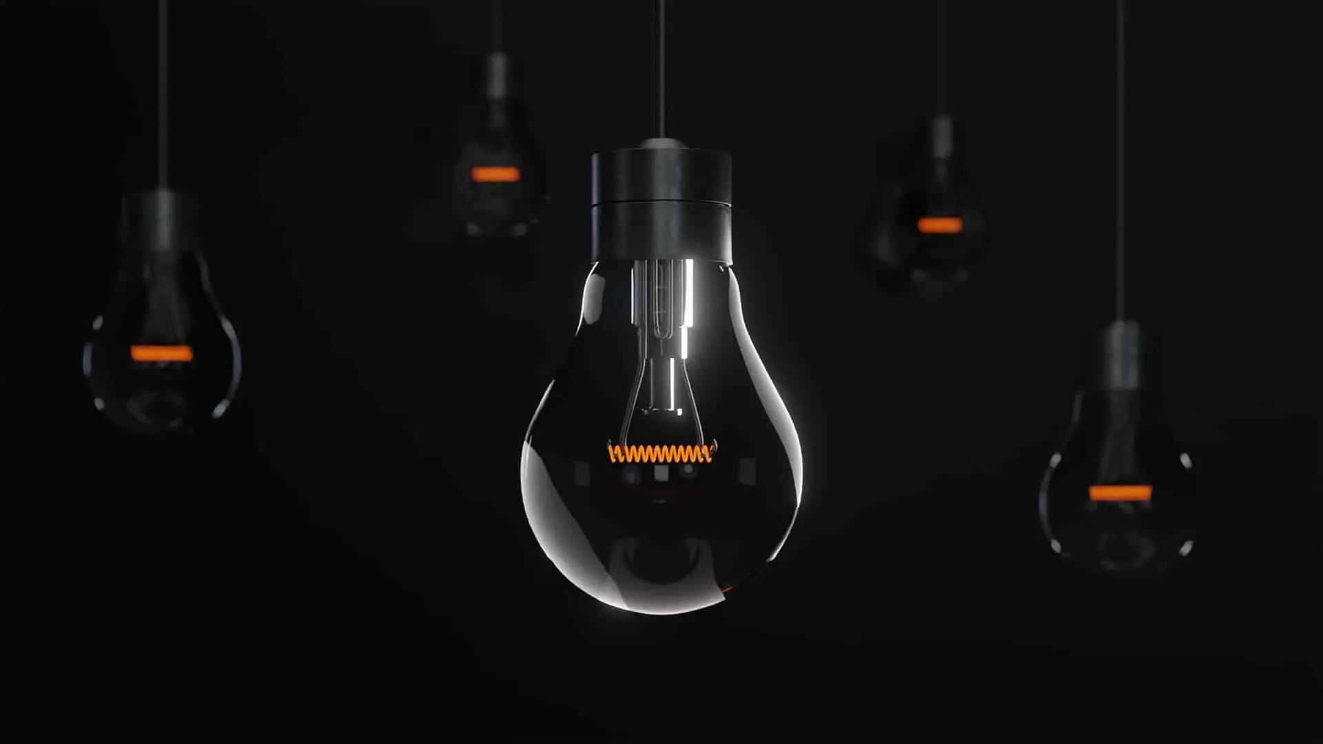 Light bulbs infographics