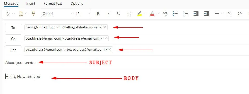 HTML mailto tag link that prepopulates all the email fields