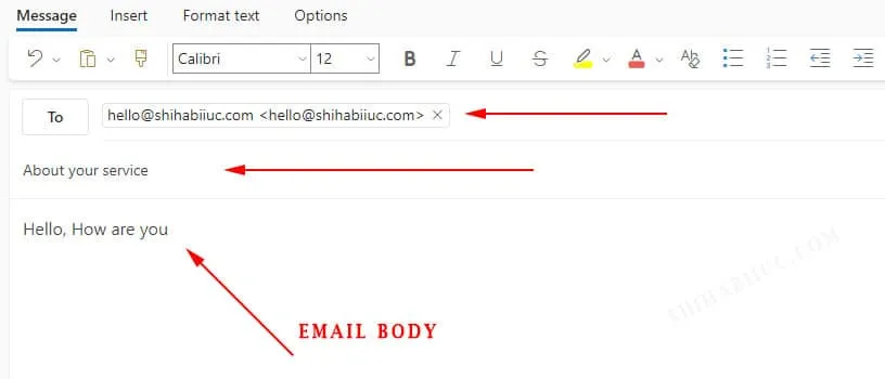 HTML mailto link that prepopulated “to” & “subject” & “body” fields