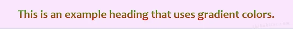 Multicolor sentence using gradient CSS