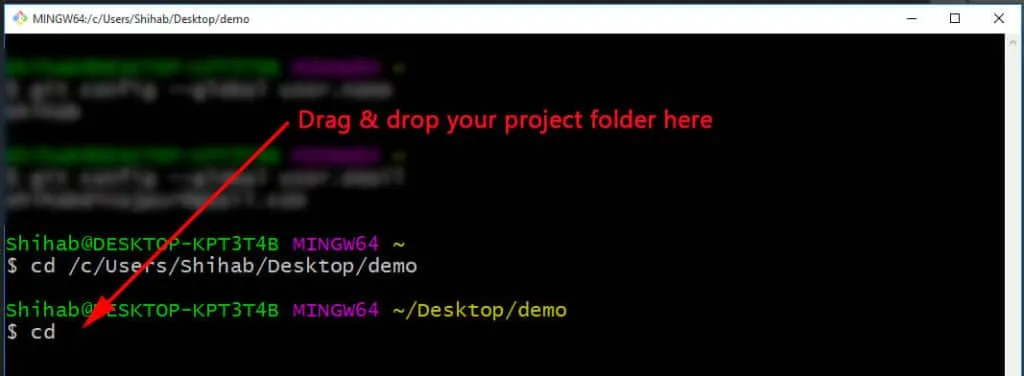 navigate to a project in command line