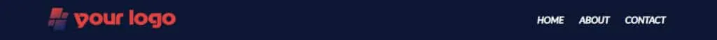 Navigation bar created by HTML CSS (desktop size)