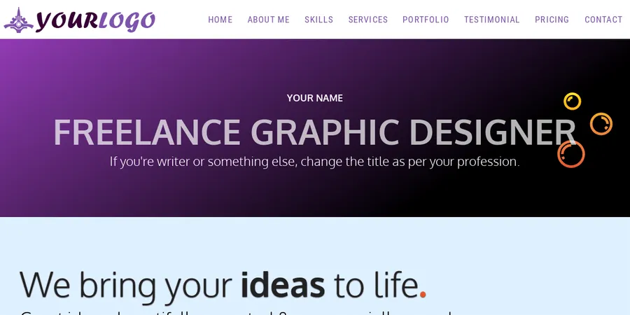 portfolio website design html css