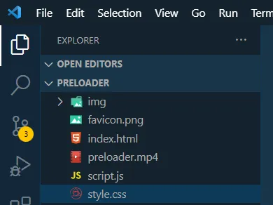 Project structure for the video preloader