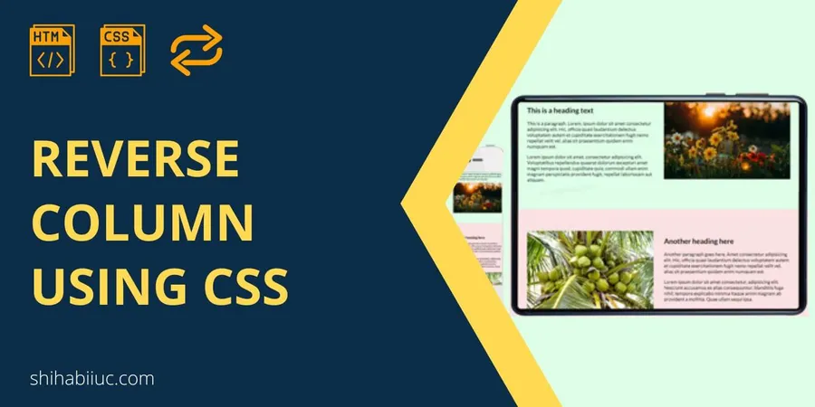 Reverse column using CSS