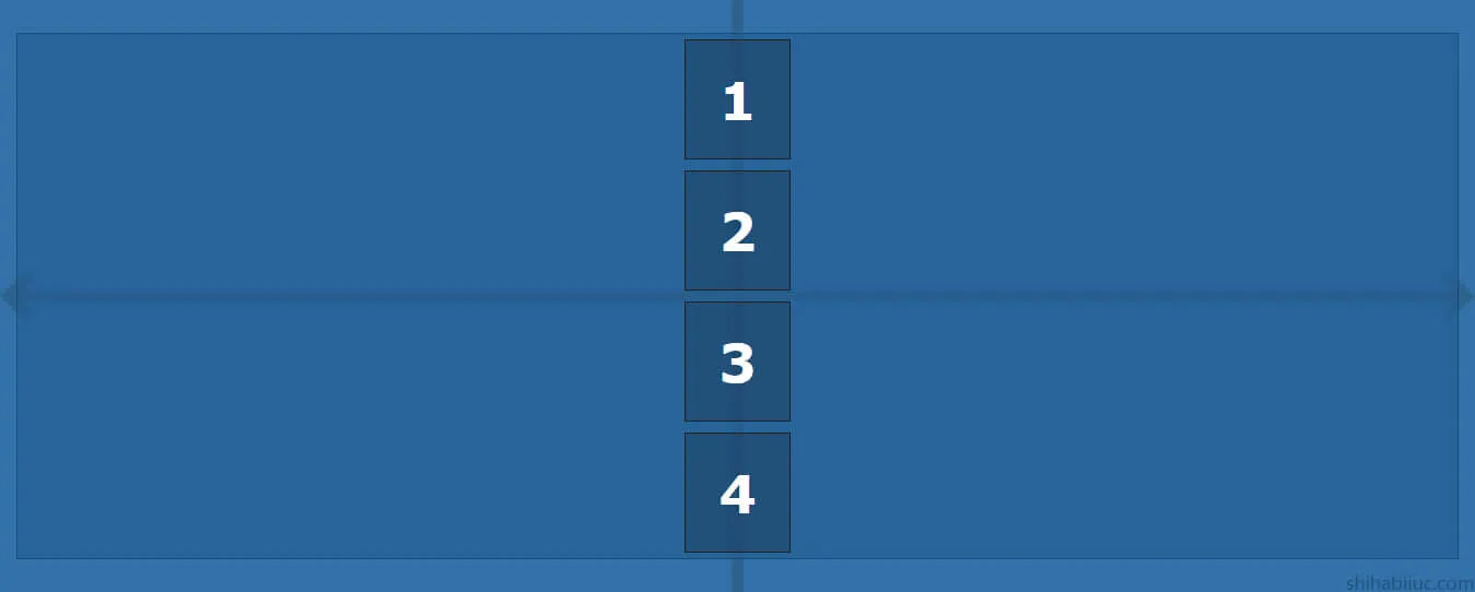 Stacked items center alignment