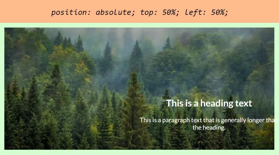 Text alignment without CSS transform property