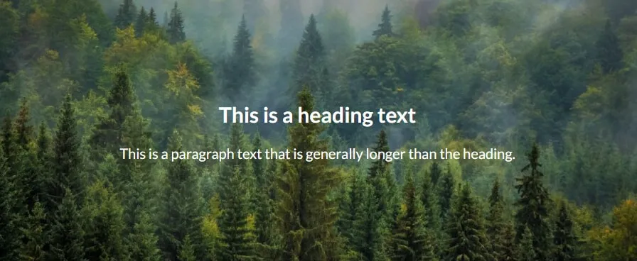 Text and background image
