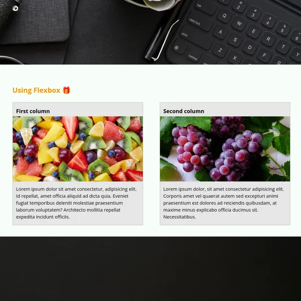 Two-column layout HTML CSS