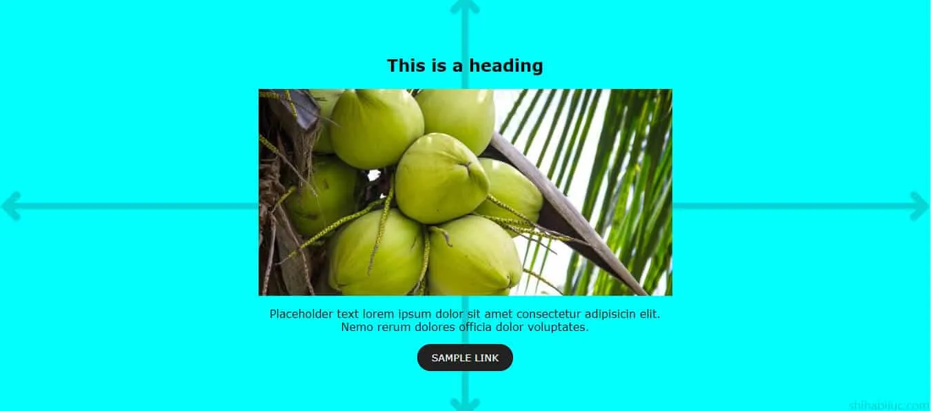 Center-aligned contents that have one wrapper div