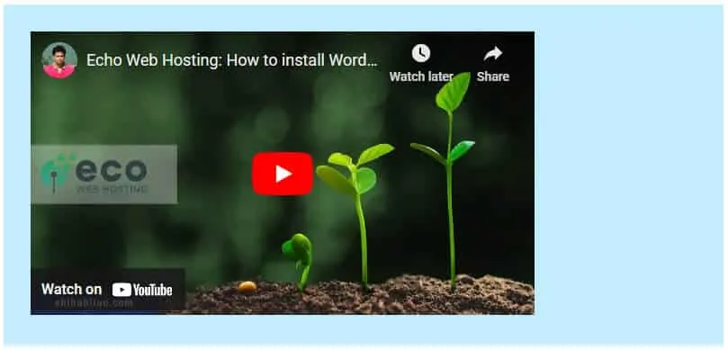 Youtube video on an HTML web page using only iframe code